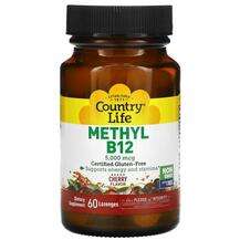Country Life, Methyl B12 Cherry Flavor 5000 mcg, Метилкобаламі...