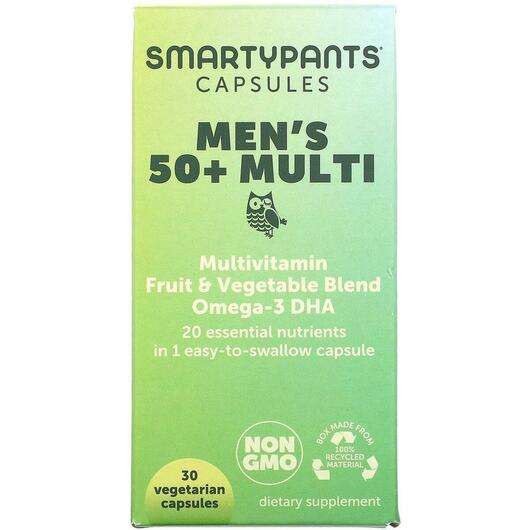 Основное фото товара SmartyPants, Мультивитамины, Men's 50+ Multi, 30 капсул