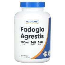 Nutricost, Фадогия Агрестис, Fadogia Agrestis 600 mg, 240 капсул