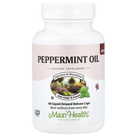 Основне фото товара Peppermint Oil, М'ята перцева Олія, 60 Liquid Delayed Releas