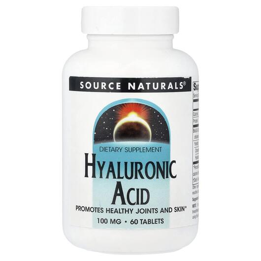 Основное фото товара Гиалуроновая кислота, Hyaluronic Acid 100 mg, 60 таблеток