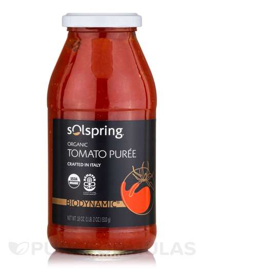 Solspring Biodynamic Organic Tomato Puree, Соус, 510 г