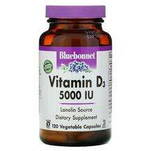 Bluebonnet, Витамин D3 5000 МЕ, Vitamin D3 5000 IU, 120 капсул