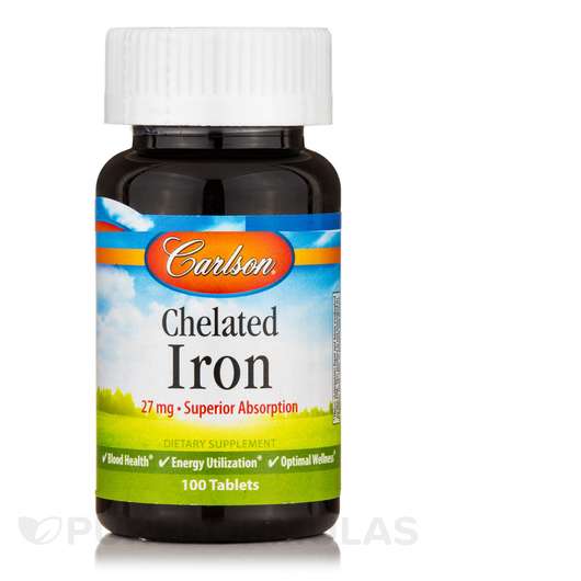 Chelated Iron 27 mg, Хелатное железо, 100 таблеток