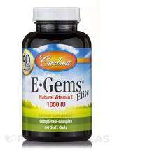 E-Gems Elite 1000 IU Витамин E Токоферолы Carlson E-Gems Elite 1000 IU Витамин E Токоферолы Carlson