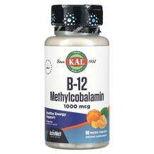KAL, B-12 Methylcobalamin Tangerine 1000 mcg, Метилкобаламін B...