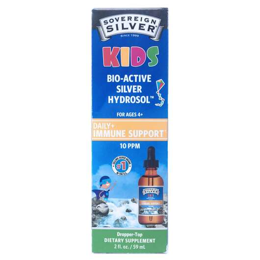 Bio-Active Silver Hydrosol For Kids Daily Immune Support 10 ppm, 59 ml