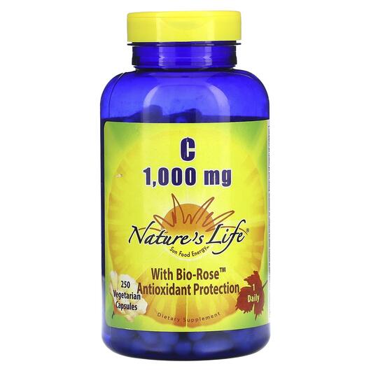 Основне фото товара Vitamin C With Bio-Rose 1000 mg, Вітамін C, 250 капсул