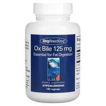 Allergy Research Group, Ox Bile 125 mg, Жовчні кислоти, 180 ка...
