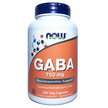 Now, GABA 750 mg, ГАМК 750 мг, 200 капсул