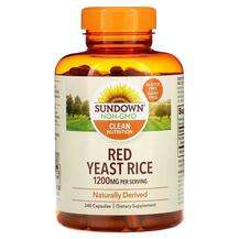 Sundown Naturals, Red Yeast Rice 1200 mg, Червоний дріжджовий ...