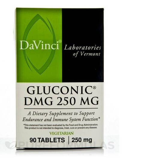 Основное фото товара DaVinci Laboratories, Диметилглицин ДМГ, Gluconic DMG 250 mg, ...