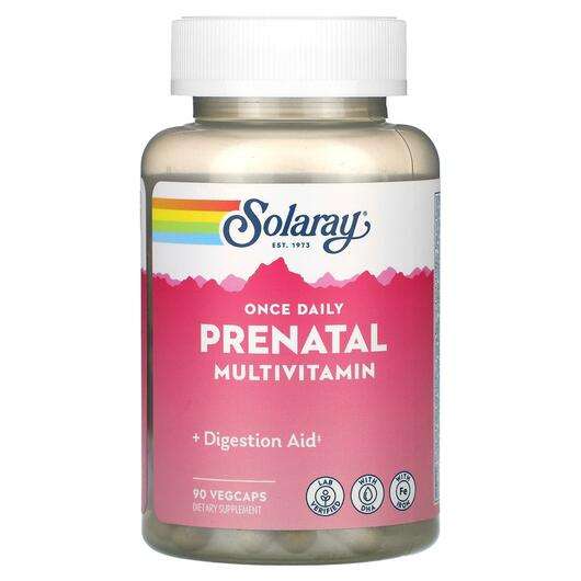 Основное фото товара Solaray, Мультивитамины для беременных, Once Daily Prenatal Mu...