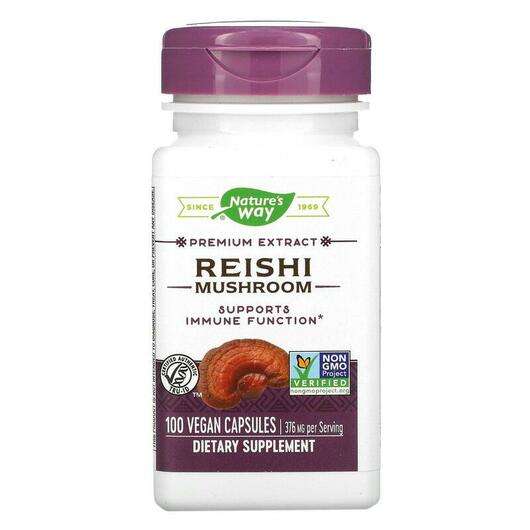 Reishi, Рейша 376 мг, 100 капсул