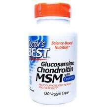 Doctor's Best, Глюкозамин МСМ, GC MSM with OptiMSM, 120 капсул