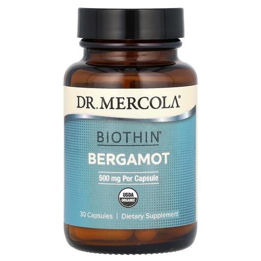 Основне фото товара Dr. Mercola, Biothin Bergamot 500 mg, Бергамот Цитрус, 30 капсул