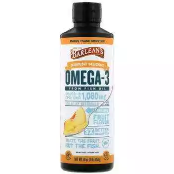 Замовити Omega Swirl Fish Oil with Vitamin D Supplement Mango Peach 454 g
