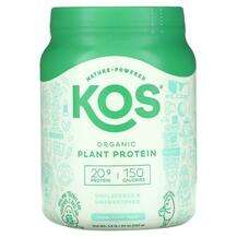 KOS, Organic Plant Protein Unflavored & Unsweetened, Орган...