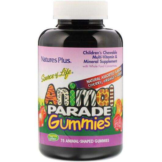 Основное фото товара Natures Plus, Мультивитамины для детей, Animal Parade Gummies,...