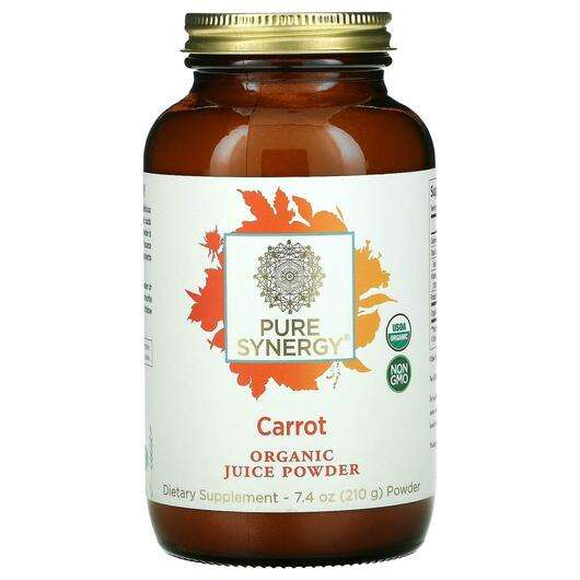 Основное фото товара Pure Synergy, Витамин А, Juice Powder Carrot, 210 г