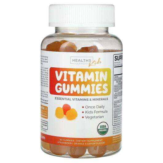 Основне фото товара Kids Vitamin Gummies Strawberry Orange & Lemon, Мультивіта...