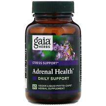 Gaia Herbs, Поддержка стресса, Adrenal Health Daily Support, 9...