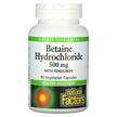Natural Factors, Betaine Hydrochloride with Fenugreek 500 mg, ...