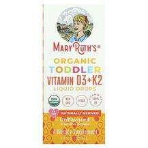 Organic Toddler Vitamin D3 + K2 Liquid Drops 1-3 Years Unflavo...