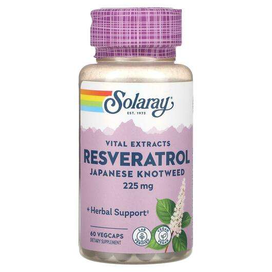Основне фото товара Solaray, Vital Extracts Resveratrol Japanese Knotweed 225 mg, ...