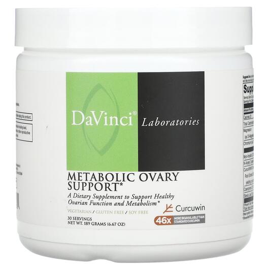 Основне фото товара Metabolic Ovary Support, Жироспалювачі, 189 г