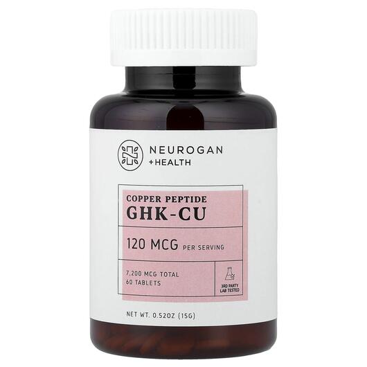Основное фото товара Neurogan Health, Медь, Copper Peptide GHK-CU 120 mcg, 60 таблеток