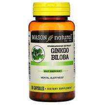 Mason, Ginkgo Biloba Standardized Extract, Гінкго Білоба, 60 к...