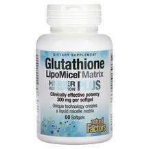 Natural Factors, Glutathione LipoMicel Matrix 300 mg, Ліпосома...