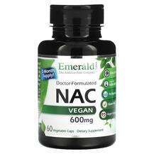 Emerald, NAC Vegan 600 mg, NAC N-Ацетил-L-Цистеїн, 60 капсул