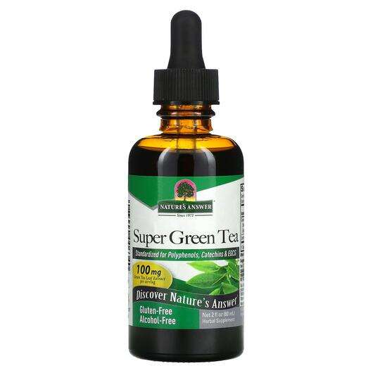 Основне фото товара Nature's Answer, Super Green Tea Alcohol-Free, Екстракт Зелено...