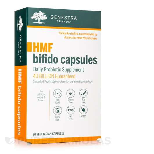 Основное фото товара Genestra, Бифидобактерии, HMF Bifido Capsules, 30 капсул