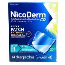 NicoDerm CQ 21 mg Step 1 Nicotine Patches, 14 Count