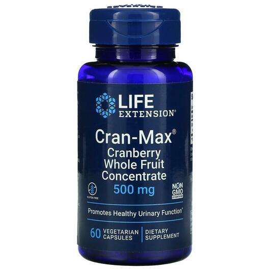 Основне фото товара Life Extension, Cran-Max Cranberry, Журавлина 500 мг, 60 капсул