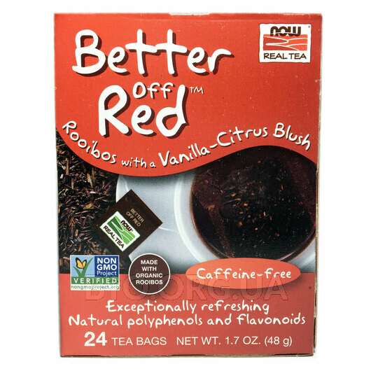 Better Off Red Tea, Чай без кофеина 24 пакетика, 48 г