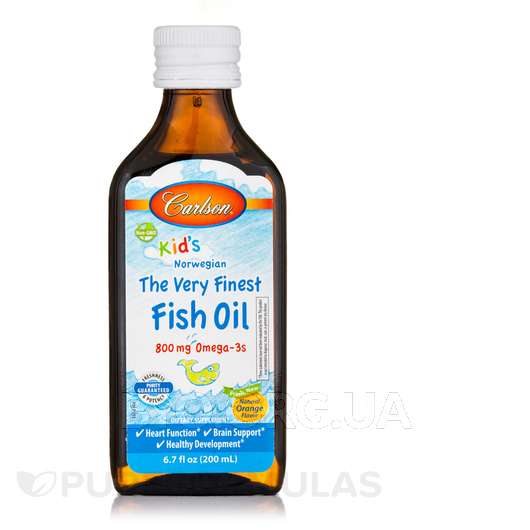 Фото товару Kid's The Very Finest Fish Oil 800 mg Natural Orange Flavor