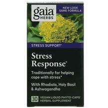 Gaia Herbs, Stress Response, Підтримка стресу, 30 капсул