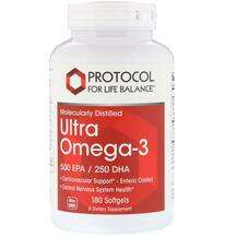 Molecularly Distilled Ultra Omega-3 500 EPA / 250 DHA, Омега 3...