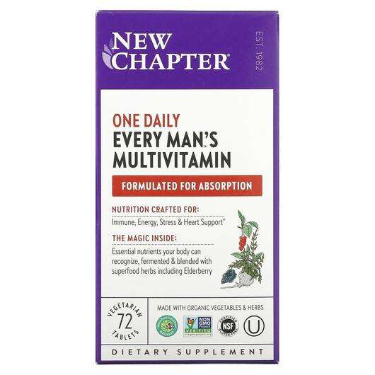 Основне фото товара New Chapter, One Daily Every Man's Multivitamin, Мультивітамін...