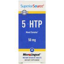 Superior Source, 5-HTP 50 mg, 5-гідрокситриптофан, 60 мікролін...