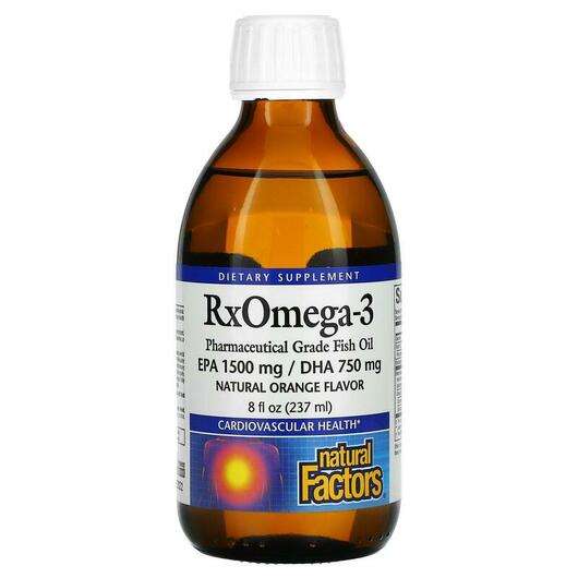 Основне фото товара Rx Omega 3 Factors Pharmaceutical Grade Fish Oil Natural Orang...