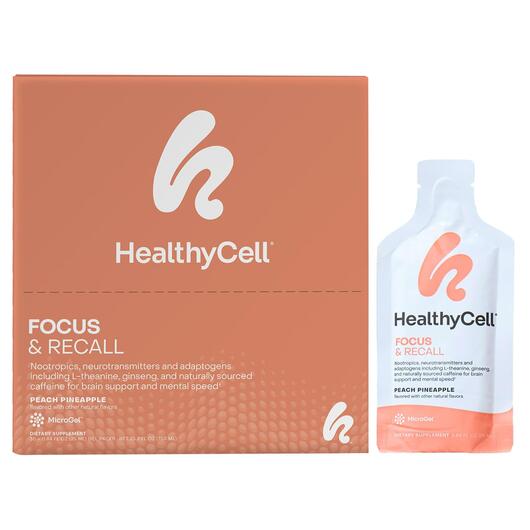Основне фото товара Focus & Recall Peach Pineapple, Підтримка мозку, 30 шт