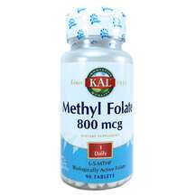 KAL, Methyl Folate 800 mcg, 90 Tablets