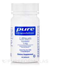 Pure Encapsulations, Lithium orotate 1 mg, Літій, 90 капсул