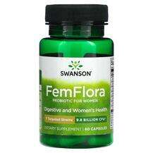 Swanson, FemFlora, Пробіотики для жінок, 60 капсул