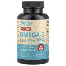 Омега 3 Vegan Omega-3 DHA-EPA Deva 90 капсул